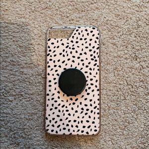 speckled leopard print iphone 8 plus phone case